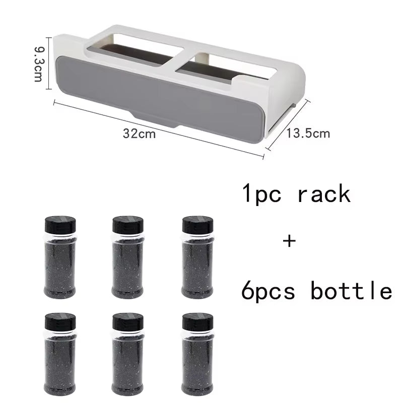 Self-Adhesive Kitchen Spice Rack – Wall-Mounted Storage Organizer for a Clutter-Free Kitchen